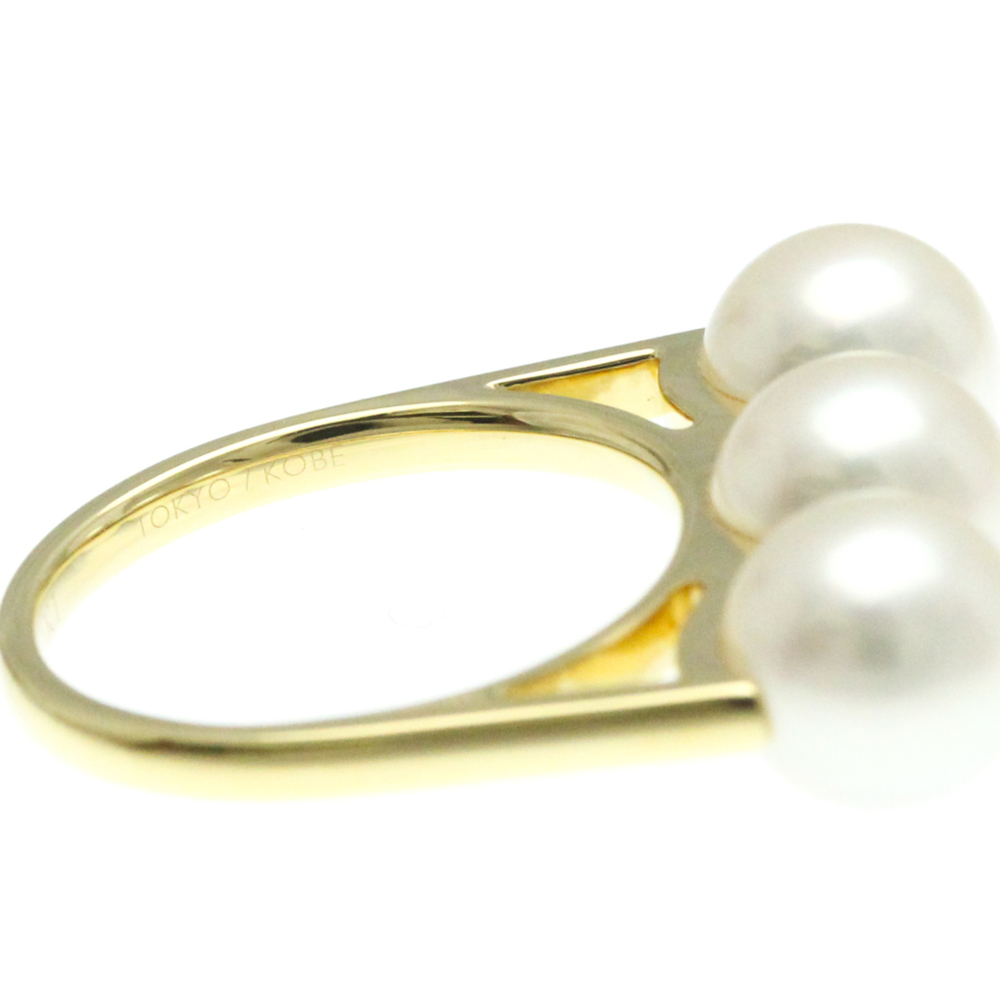 Tasaki Balance Era R-4418 Yellow Gold (18K) Fashion Pearl Band Ring Gold - Picture 8 of 9